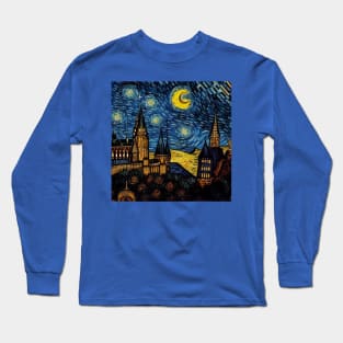 Starry Night Wizarding School Van Gogh Long Sleeve T-Shirt